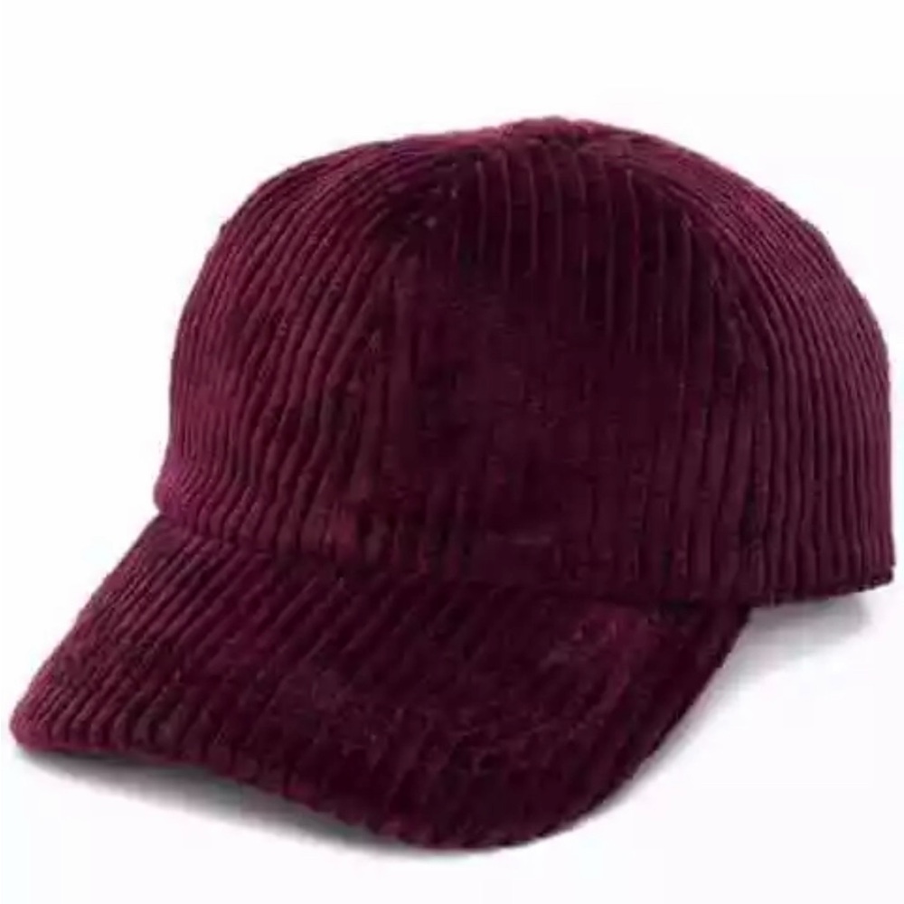 Brunello Cucinelli Burgundy Corduroy Cap